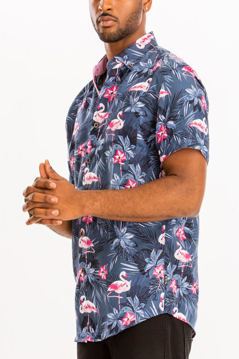 Men's Hawaiian Short Sleeve Shirt-Men's Fashion - Men's Clothing - Shirts-PVRP Shop