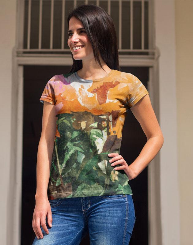 Orange Flower Classic Sublimation Women's T-Shirt - PVRP Shop