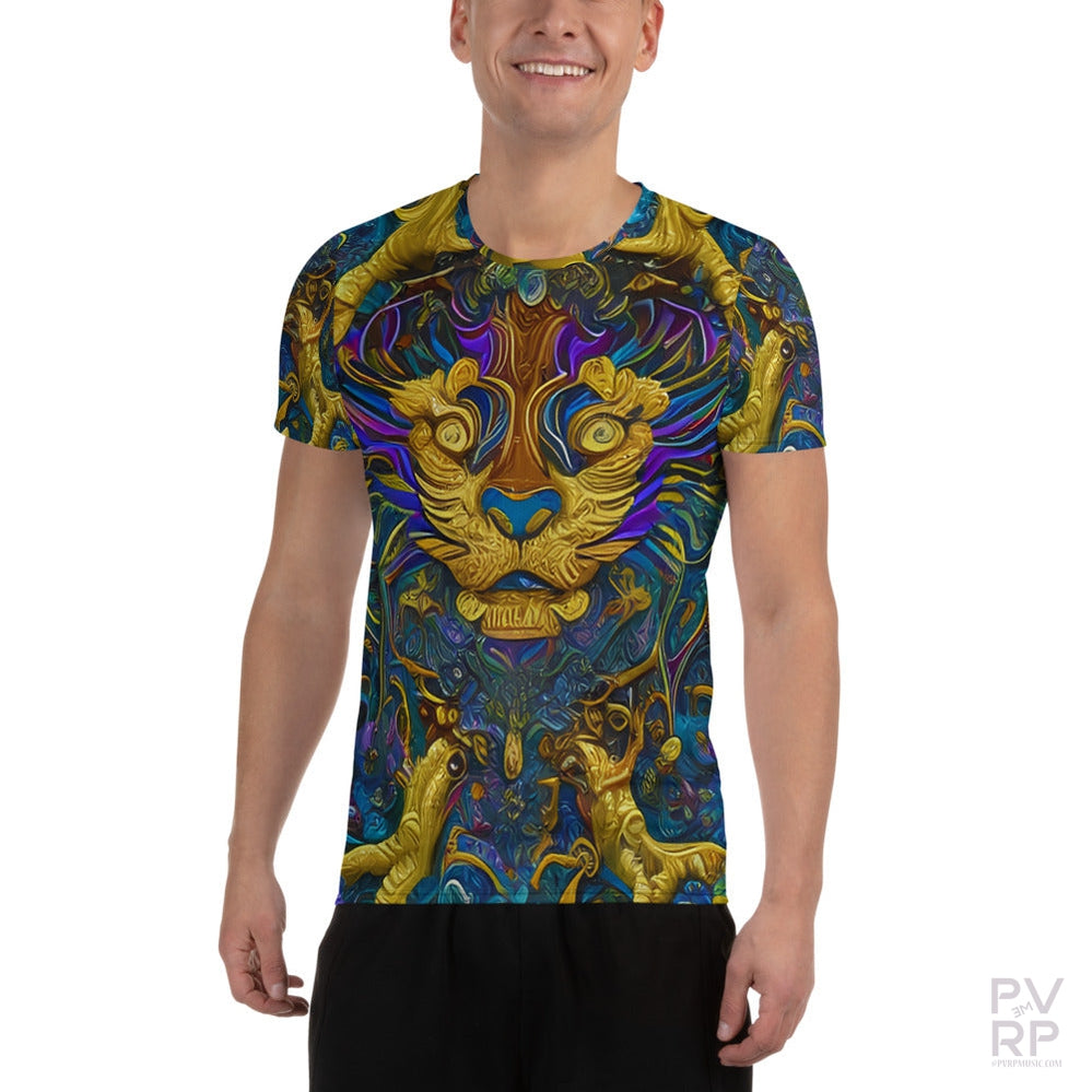 Artistic Golden Lion All-Over Print Men's T-shirt-T-Shirt-PVRP Shop