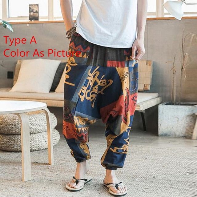 Baggy Cotton Linen Harem Pants - PVRP Shop