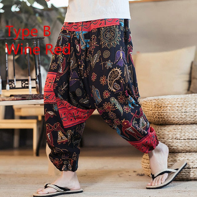 Baggy Cotton Linen Harem Pants - PVRP Shop