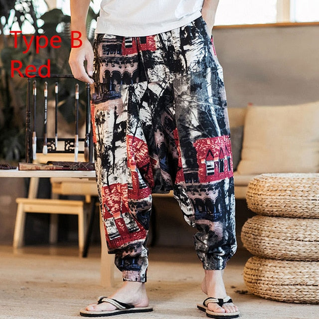 Baggy Cotton Linen Harem Pants - PVRP Shop