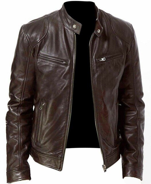 Men Black Leather Jacket - PVRP Shop