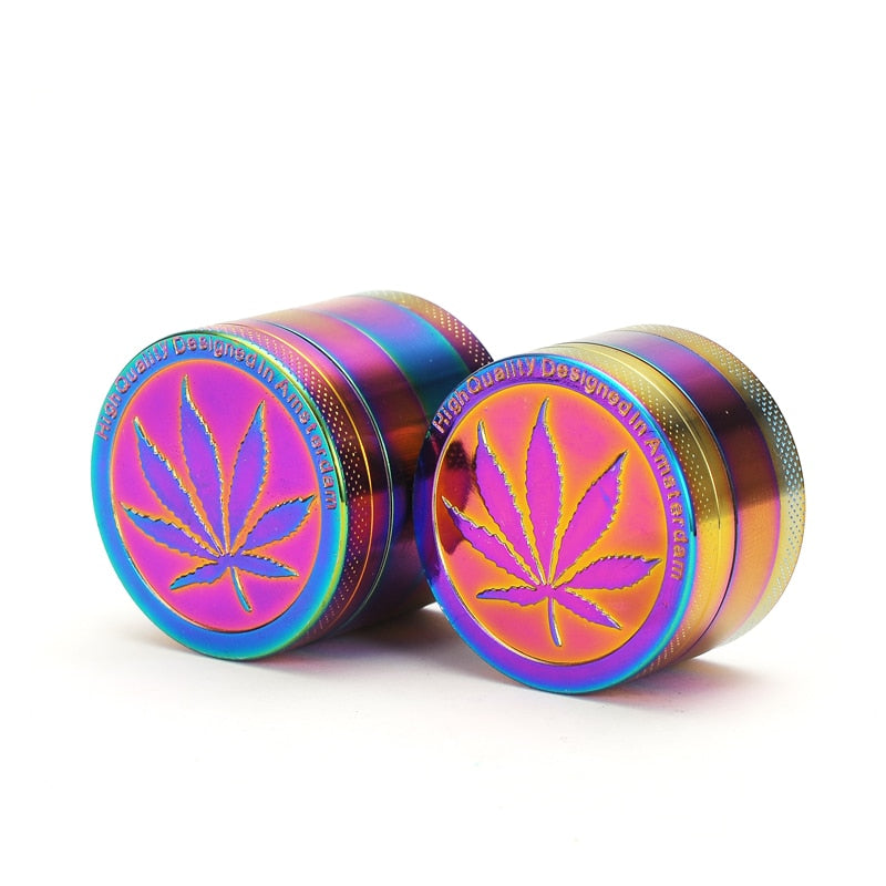 Rainbow Herb Metal Grinder 40mm with Pollen Catcher - PVRP Shop