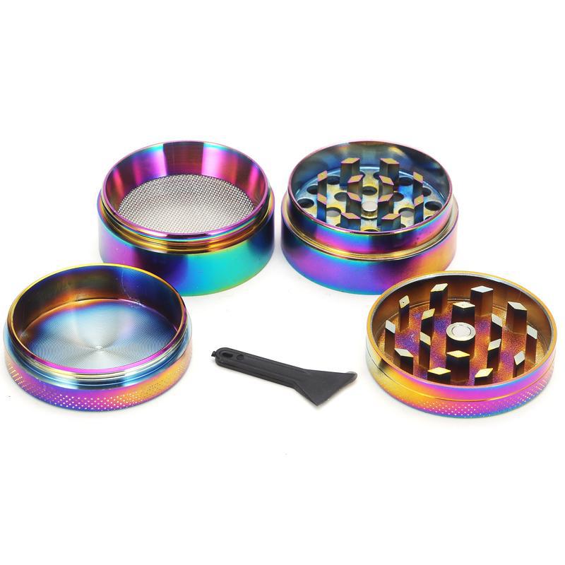 Rainbow Herb Metal Grinder 40mm with Pollen Catcher - PVRP Shop