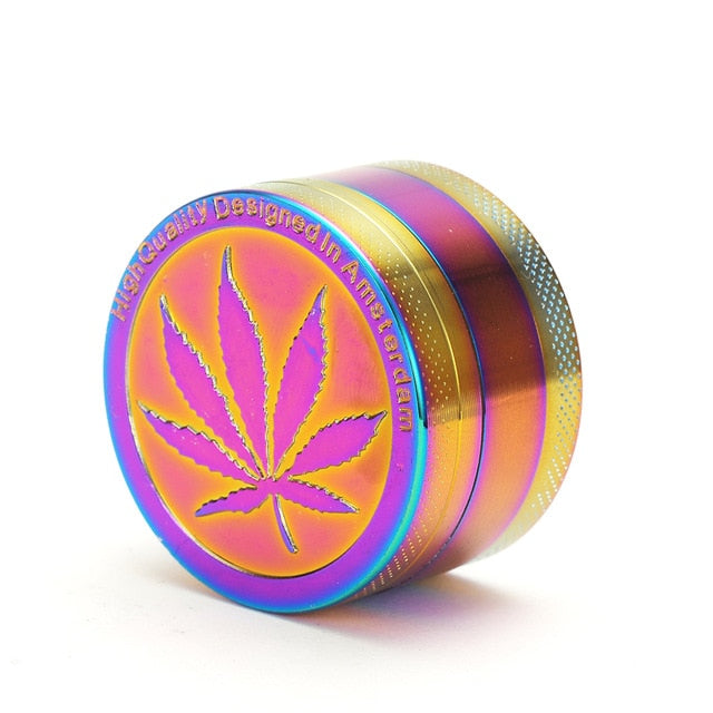 Rainbow Herb Metal Grinder 40mm with Pollen Catcher - PVRP Shop