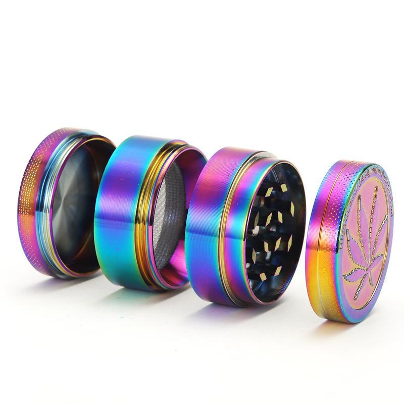 Rainbow Herb Metal Grinder 40mm with Pollen Catcher - PVRP Shop
