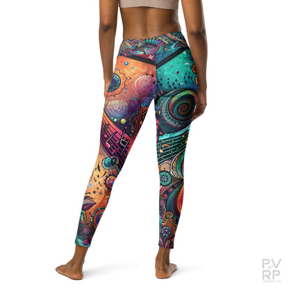 Cosmic Harmony Yoga Leggings-Women's Clothing-PVRP Shop