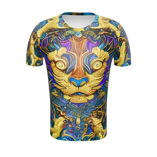 Artistic Golden Lion All-Over Print Men's T-shirt