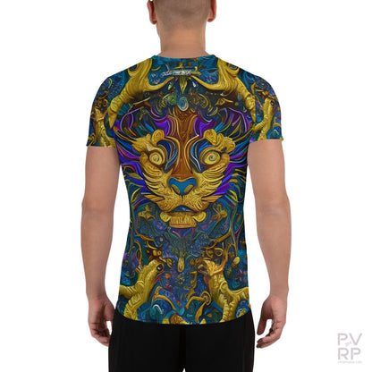 Artistic Golden Lion All-Over Print Men's T-shirt-T-Shirt-PVRP Shop