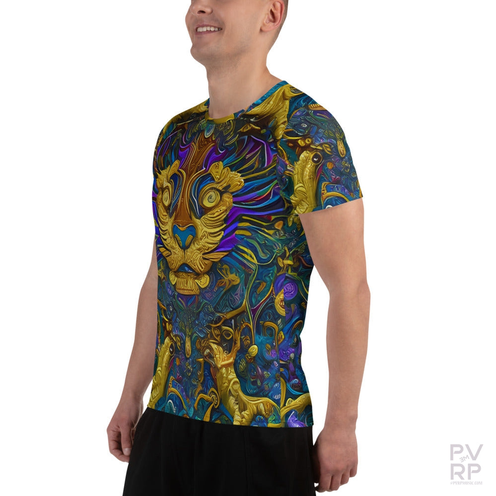 Artistic Golden Lion All-Over Print Men's T-shirt-T-Shirt-PVRP Shop