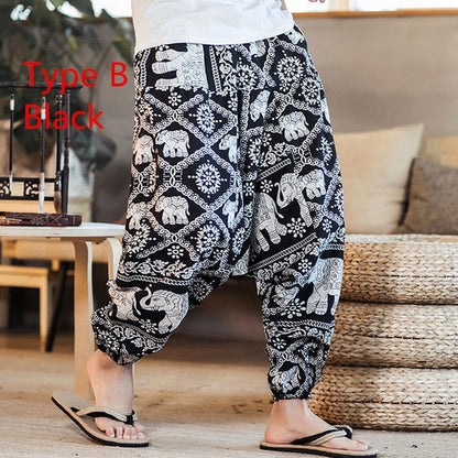 Baggy Cotton Linen Harem Pants - PVRP Shop